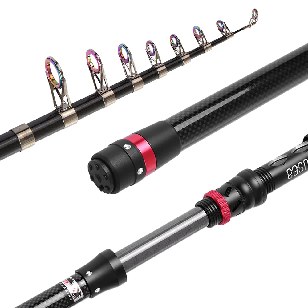 Blusea Carbon fiber Fishing Rod Super Light Telescopic Sea Fishing Rod 1.8M / 2.1M / 2.4M / 2.7M / 3.0M Fishing Pole Tackle
Blusea Carbon fiber Fishing Rod Super Light Telescopic Sea Fishing Rod 1.8M / 2.1M / 2.4M / 2.7M / 3.0M Fishing Pole Tackle
