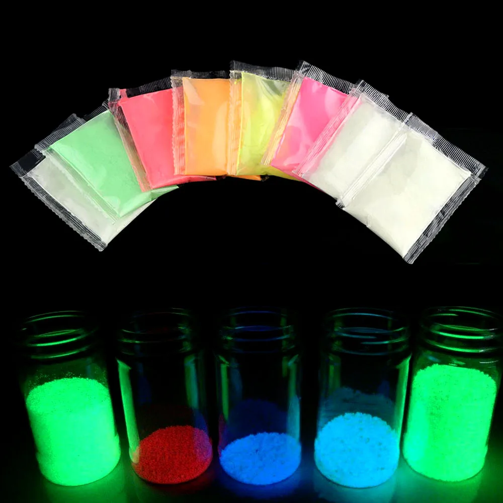 1 Bag Neon Phosphor Powder Nail Glitter Powder Dust Luminous Pigment Fluorescent Powder Nail Glitters Glow in the Dark 10 Colors
1 Bag Neon Phosphor Powder Nail Glitter Powder Dust Luminous Pigment Fluorescent Powder Nail Glitters Glow in the Dark 10 Colors