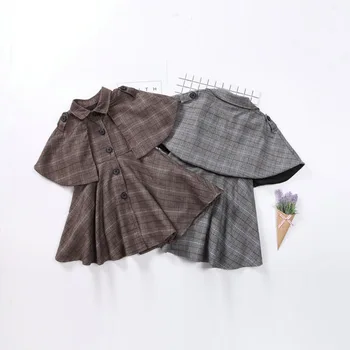 Fashion Baby Girl Plaid Dress Kids Dresses for Girls Toddler Cute Shawl Design Dress British Style Girl Lattice Cloak Dress 2-8Y
Fashion Baby Girl Plaid Dress Kids Dresses for Girls Toddler Cute Shawl Design Dress British Style Girl Lattice Cloak Dress 2-8Y