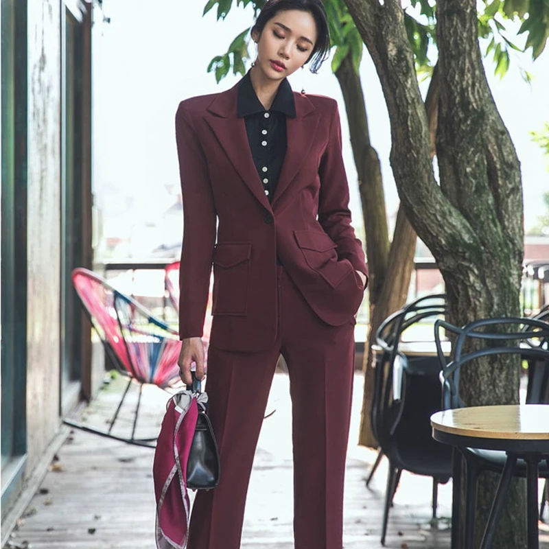 BGTEEVER Office Ladies Women Pant Suits One Button Pockets Blazer & Pencil Pants Work Business Female 2 Pieces Set 2018 Autumn
BGTEEVER Office Ladies Women Pant Suits One Button Pockets Blazer & Pencil Pants Work Business Female 2 Pieces Set 2018 Autumn