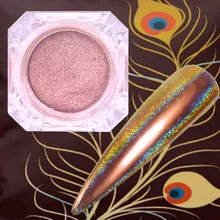 1 ボックスホログラフィックカメレオン孔雀ネイルグリッターミラーレーザー顔料粉末ホロディスプレイネイルアートクロームうち Nailart UV ゲル(China)