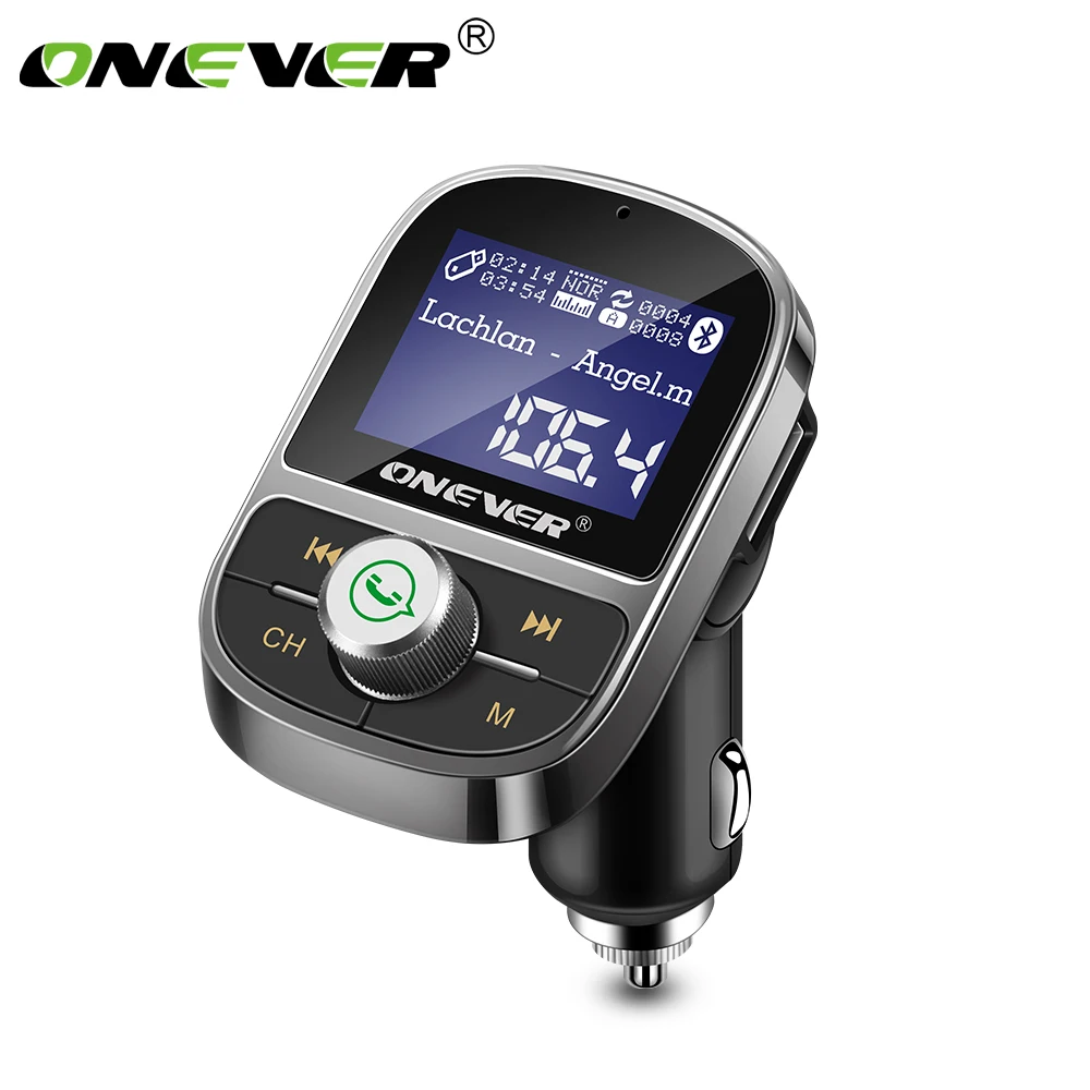 

Onever FM Transmitter Wireless Bluetooth Hands-free Car Kit FM Modulator Audio Car Mp3 Player 3.1A USB Charger Support TF Card U