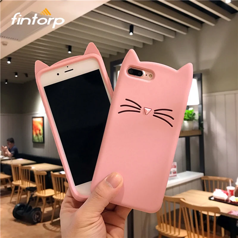 Fintorp Case For iPhone 7 6 X Cases 3D Cute Cartoon Cat Ear Silicone Coque Cover For iPhone 6S 5 5S 7 8 Plus XR XS Max Bumper
Fintorp Case For iPhone 7 6 X Cases 3D Cute Cartoon Cat Ear Silicone Coque Cover For iPhone 6S 5 5S 7 8 Plus XR XS Max Bumper