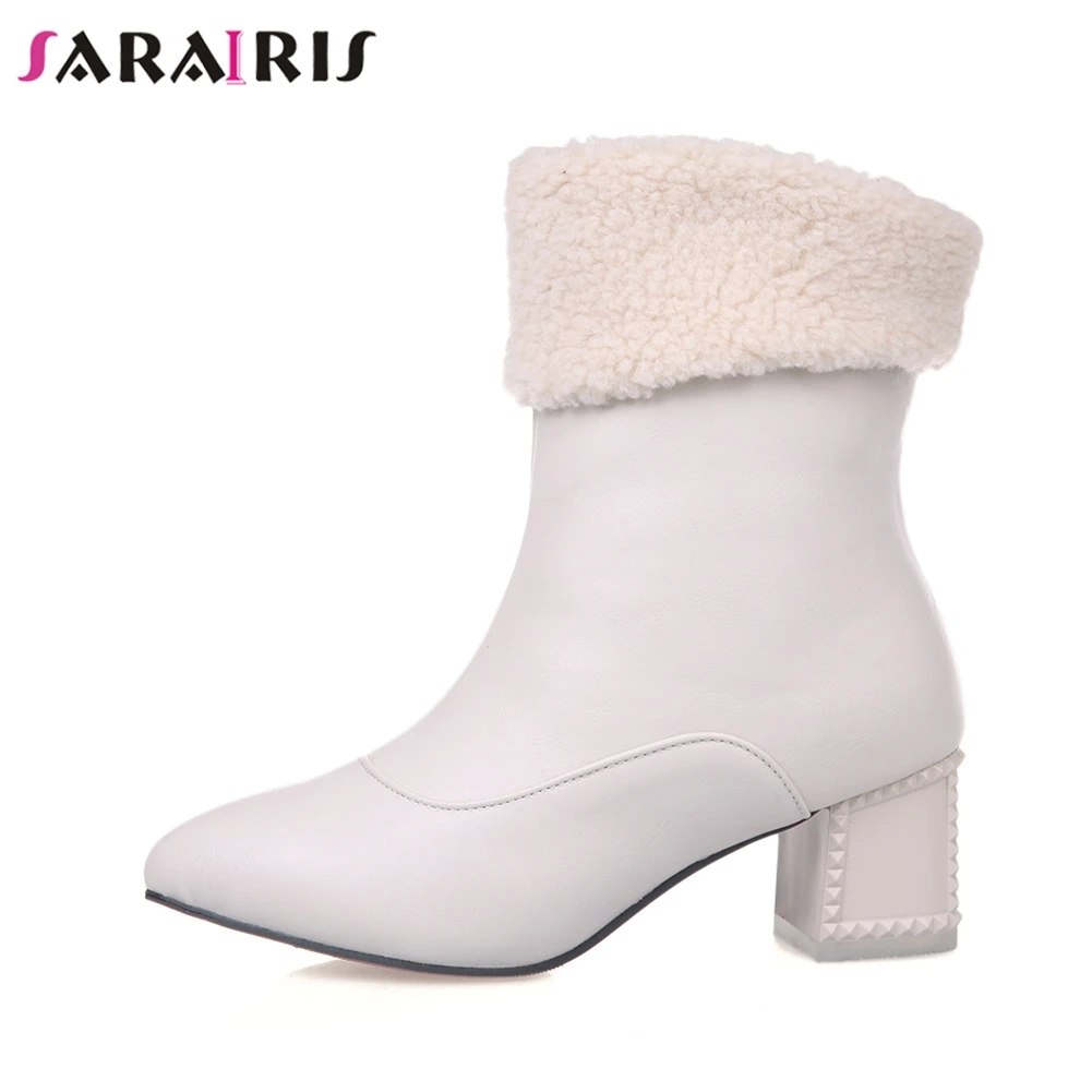 SARAIRIS Large Size 33-43 Winter Warm Plush Ankle Booties Women Turned Over Edges slip-on Boots Women High Heels Shoes Woman
SARAIRIS Large Size 33-43 Winter Warm Plush Ankle Booties Women Turned Over Edges slip-on Boots Women High Heels Shoes Woman