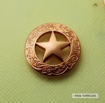(KB202) Wholesale 50pc 1-1/8'' Western Texas Star Button Leathercraft Copper-color
(KB202) Wholesale 50pc 1-1/8'' Western Texas Star Button Leathercraft Copper-color