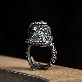 Retro Punk Gothic Silver Color Octopus Rings Prevent Allergy Opening Rings Adjustable Size Man Women Fashion Jewelry Gift
Retro Punk Gothic Silver Color Octopus Rings Prevent Allergy Opening Rings Adjustable Size Man Women Fashion Jewelry Gift
