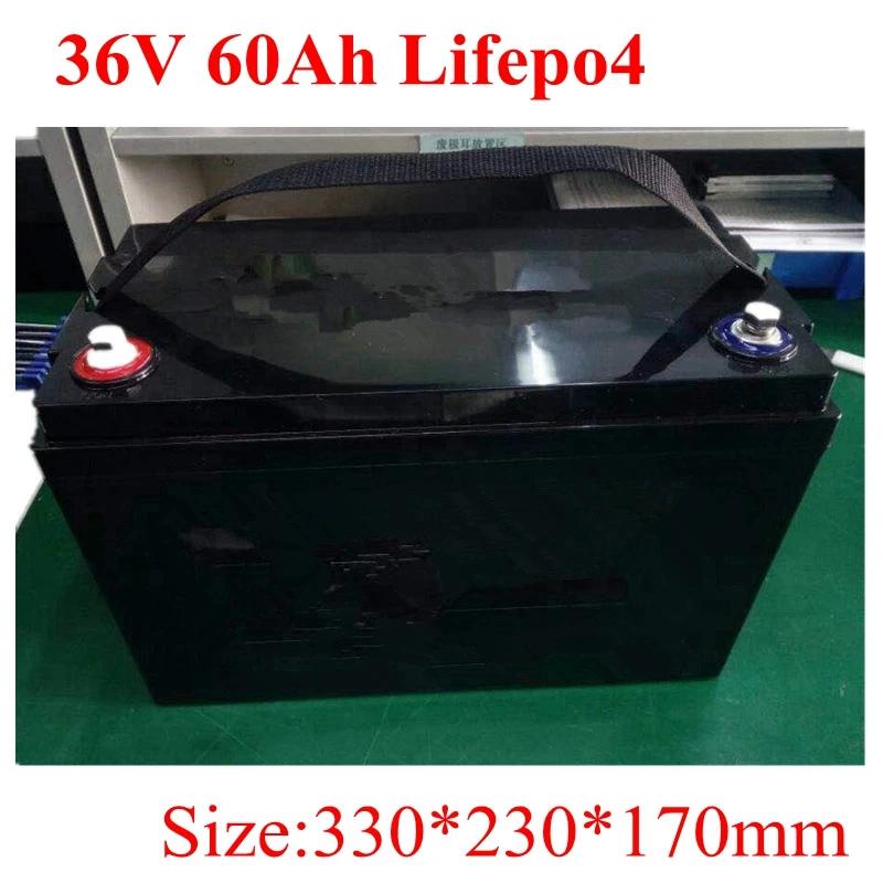 Waterproof 36V 60AH Lifepo4 Battery with BMS for 1500W Scooter Bike Tricycle Solar Backup Power Golf Cart +5A Charger
Waterproof 36V 60AH Lifepo4 Battery with BMS for 1500W Scooter Bike Tricycle Solar Backup Power Golf Cart +5A Charger