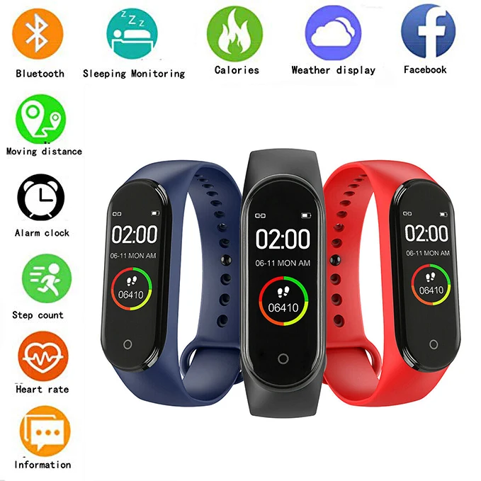 Multi-language hot Sale Men And Women Smart M4 Watch Heart Rate Blood Pressure Monitor Monitoring Motion Tracker Bracelet
Multi-language hot Sale Men And Women Smart M4 Watch Heart Rate Blood Pressure Monitor Monitoring Motion Tracker Bracelet