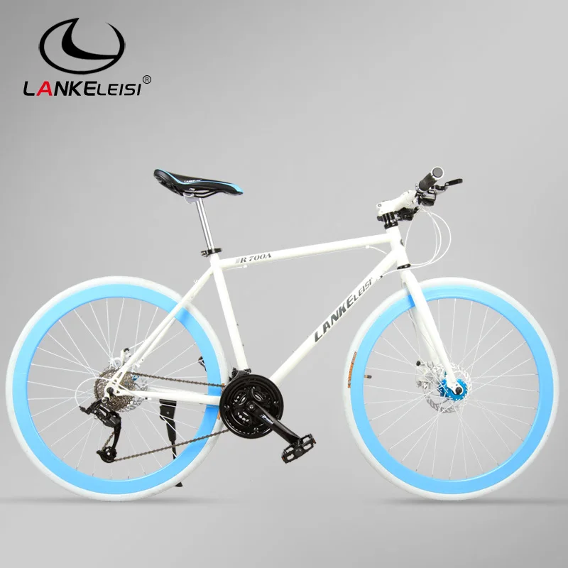 Image LANKELEISI luminous disc R700A speed road bike 21 27 male and female models fashion road racing