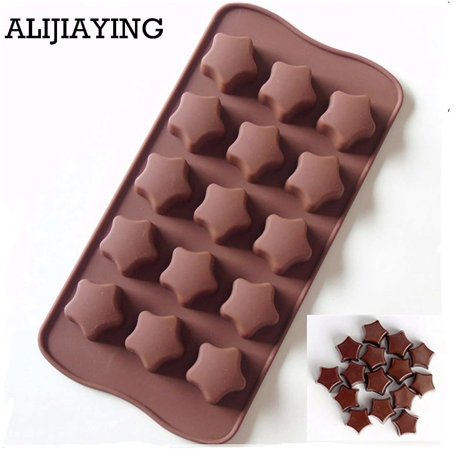 A183 Cake Tools Kitchen Bakeware DIY 15-Hole Five-Pointed Star Silicone moulds Chocolate Mold Cake Decoration accessories
A183 Cake Tools Kitchen Bakeware DIY 15-Hole Five-Pointed Star Silicone moulds Chocolate Mold Cake Decoration accessories