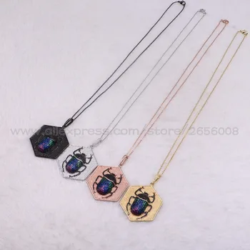 Fashion High quality Geometric inset pendant necklace metal chain necklace micro pave pendant Beatles charms necklace 3049
Fashion High quality Geometric inset pendant necklace metal chain necklace micro pave pendant Beatles charms necklace 3049