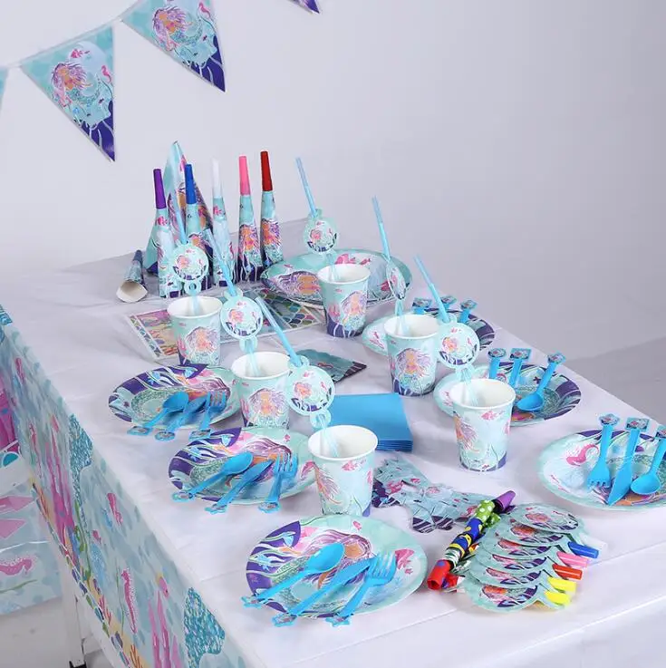 OLOEY 1st Happy Birthday Party Set Mermaids Party Tableware Paper Cups Plate Napkin Latex Balloons Baby Shower Party Decorations
OLOEY 1st Happy Birthday Party Set Mermaids Party Tableware Paper Cups Plate Napkin Latex Balloons Baby Shower Party Decorations