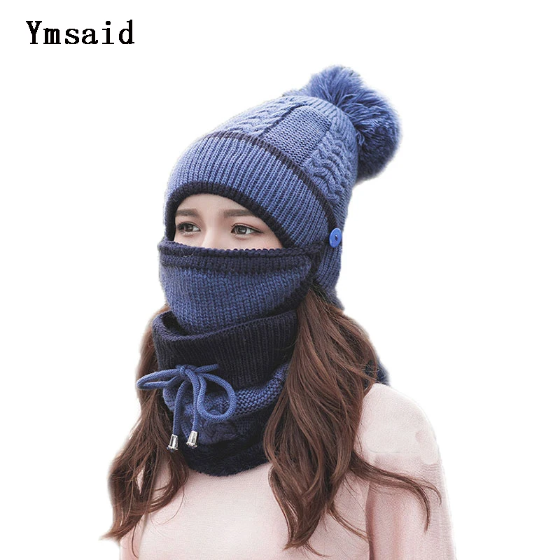 Girl Warm Ski Brand Big Fur Pom Poms Ball Knitted Hats Scarf Hat Set Winter Women Beanie Hat Thick Skullies Female Cap
Girl Warm Ski Brand Big Fur Pom Poms Ball Knitted Hats Scarf Hat Set Winter Women Beanie Hat Thick Skullies Female Cap