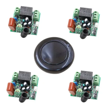 220 V 1 CH RF Wireless Remote Control Switch 4* Receiver+1 * Transmitter More Convenient Circuit Connection Self-lock Mode
220 V 1 CH RF Wireless Remote Control Switch 4* Receiver+1 * Transmitter More Convenient Circuit Connection Self-lock Mode