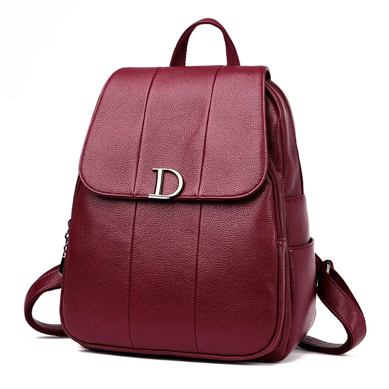 D Letter Fashion Woman Backpack Leather Brands Female Backpacks High Quality Schoolbag Backpack Elegant Mochila Escolar Feminina
D Letter Fashion Woman Backpack Leather Brands Female Backpacks High Quality Schoolbag Backpack Elegant Mochila Escolar Feminina