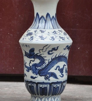 Antiques Old China Blue&White Porcelain Dragon Phoenix Statue Bottle jar Vase A
Antiques Old China Blue&White Porcelain Dragon Phoenix Statue Bottle jar Vase A