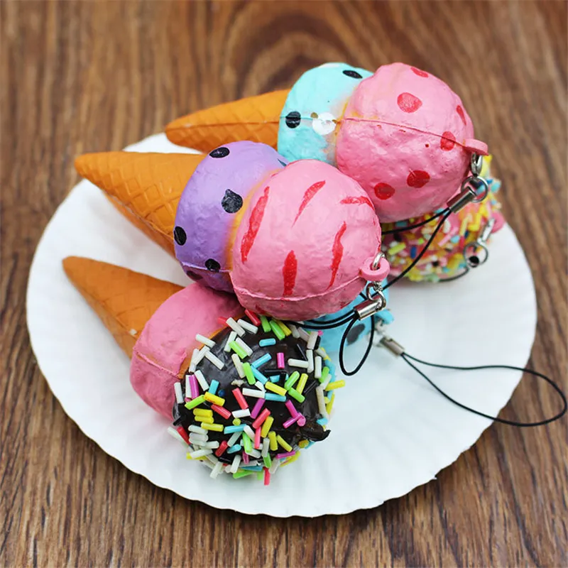 10cm Colorful Cute Style Phone Straps Ice cream Squishy Charm Mobile Phone Strap Keychain for Kids Toys Random Color Free Shipp
10cm Colorful Cute Style Phone Straps Ice cream Squishy Charm Mobile Phone Strap Keychain for Kids Toys Random Color Free Shipp