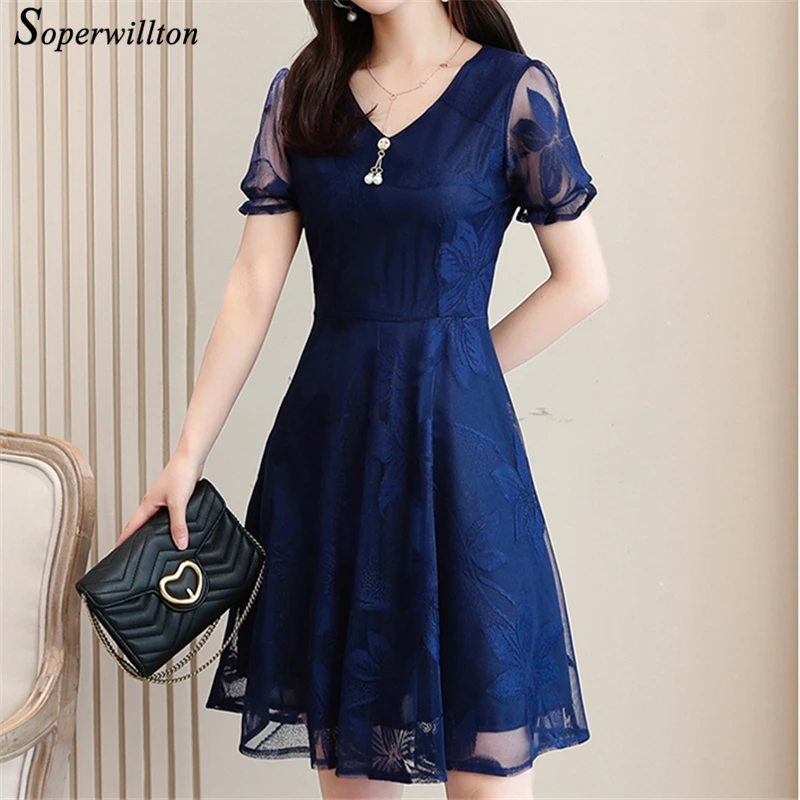 Graceful Cocktail Party Women Dress Short Sleeve Midi Summer Dress 2019 Lace Vintage Dresses Ladies vestidos Large Size Dress
Graceful Cocktail Party Women Dress Short Sleeve Midi Summer Dress 2019 Lace Vintage Dresses Ladies vestidos Large Size Dress