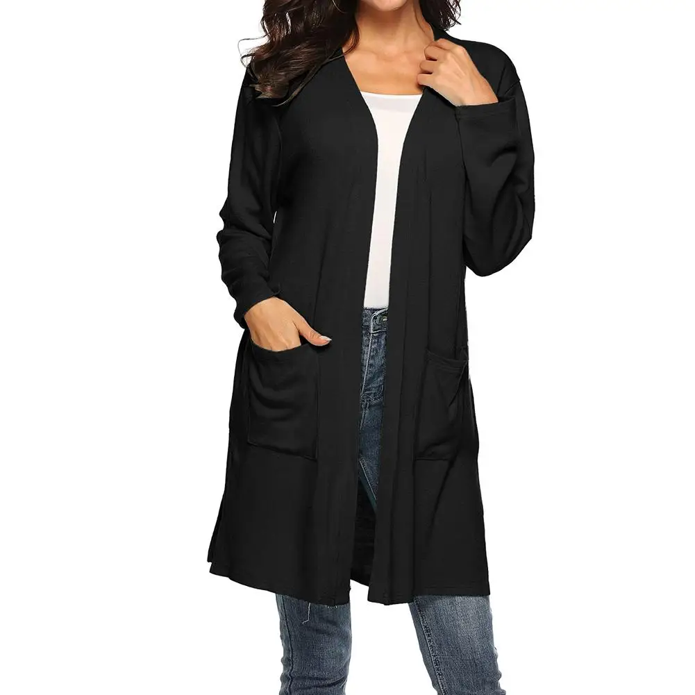 Autumn Casual Women's Solid Color Long Sleeve Slim Fit Cardigan with Pockets 2018
Autumn Casual Women's Solid Color Long Sleeve Slim Fit Cardigan with Pockets 2018