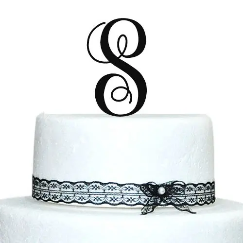 Image Monogram Cake Toppers  Unique Wedding Cake Toppers   S