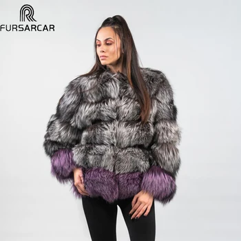 FURSARCAR 2018 Real Fox Fur Coat Women Winter Thick Warm Jacket Fashion New Style Fur Coat Casual Silver + Purple Color Luxury
FURSARCAR 2018 Real Fox Fur Coat Women Winter Thick Warm Jacket Fashion New Style Fur Coat Casual Silver + Purple Color Luxury