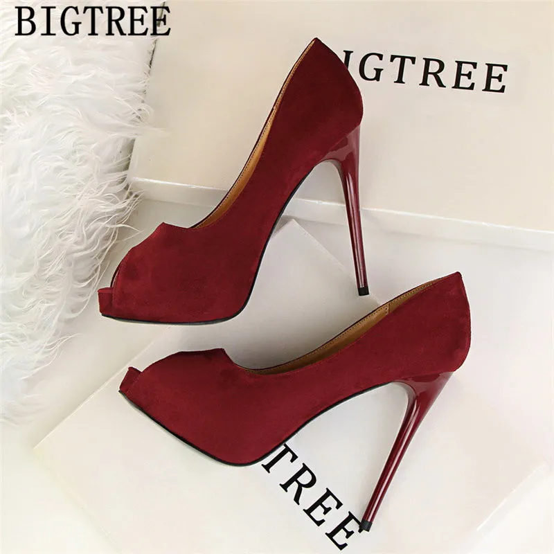peep toe heels women wedding shoes extreme high heels platform heels bigtree shoes tacones altos mujer sexy new arrival 2019
peep toe heels women wedding shoes extreme high heels platform heels bigtree shoes tacones altos mujer sexy new arrival 2019