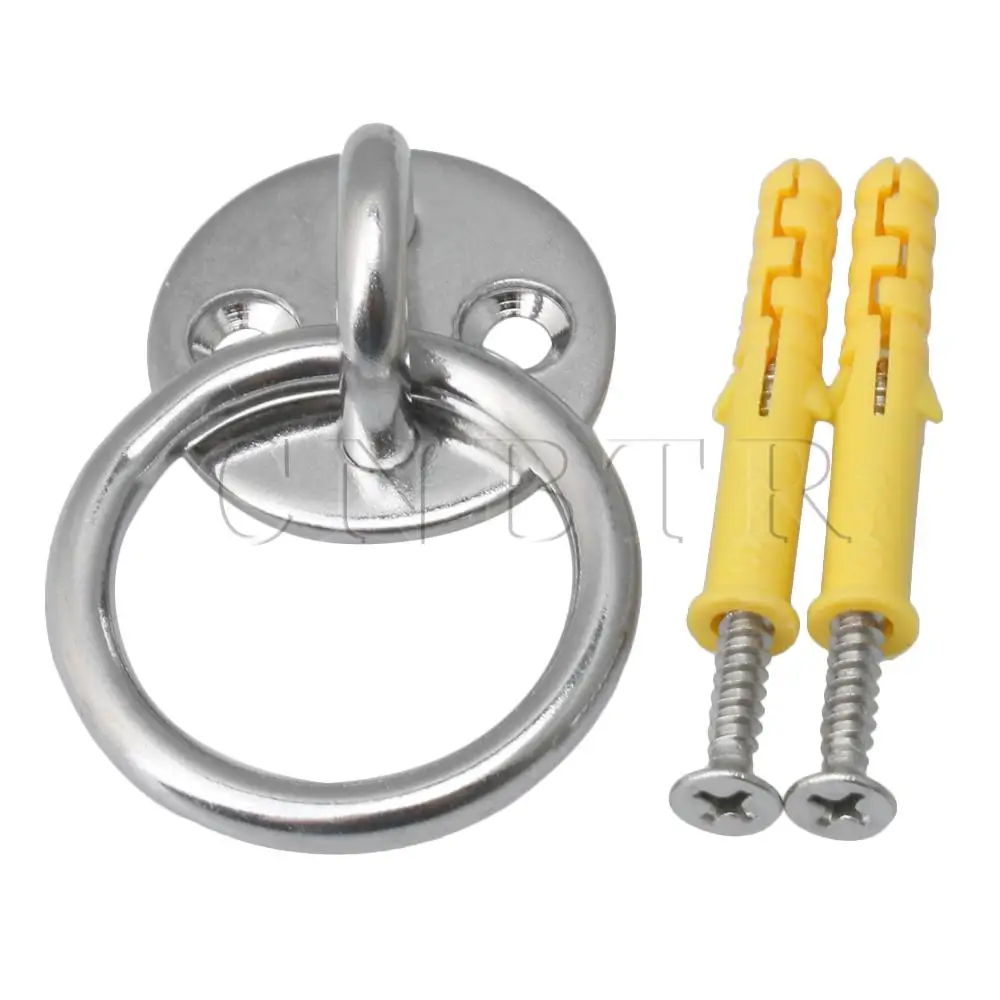 CNBTR 33mm Dia Round Pad Eye Plate M5 Ceiling Fans Hooks Hanger Rings Fixed Hook with Ring for Yoga Hammock Swing Suspension
CNBTR 33mm Dia Round Pad Eye Plate M5 Ceiling Fans Hooks Hanger Rings Fixed Hook with Ring for Yoga Hammock Swing Suspension