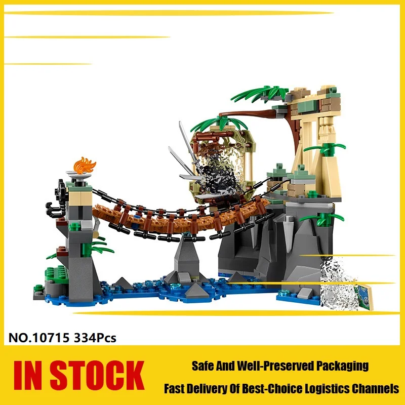 

Bela 10715 334Pcs New Ninja Master Falls Jungle Tree Bridge Building Blocks education toys for Kids gifts Compatible with