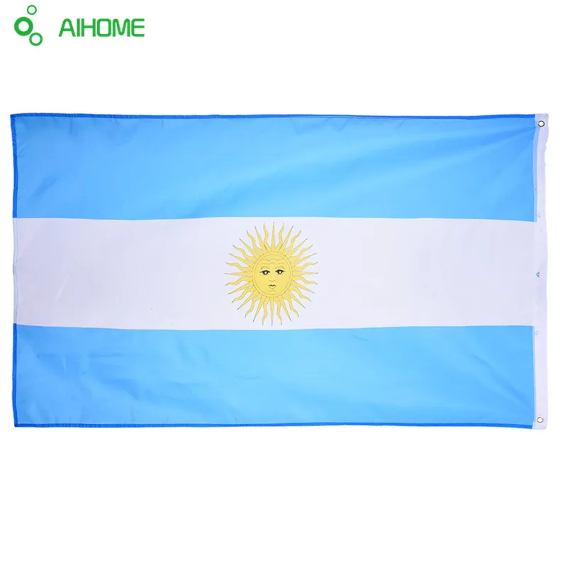 Image 90x150cm Argentina Flag 3x5ft Polyester Argentina Flag Large Hanging Printed Flag and Banners Soccer Sports Parade Home Decor