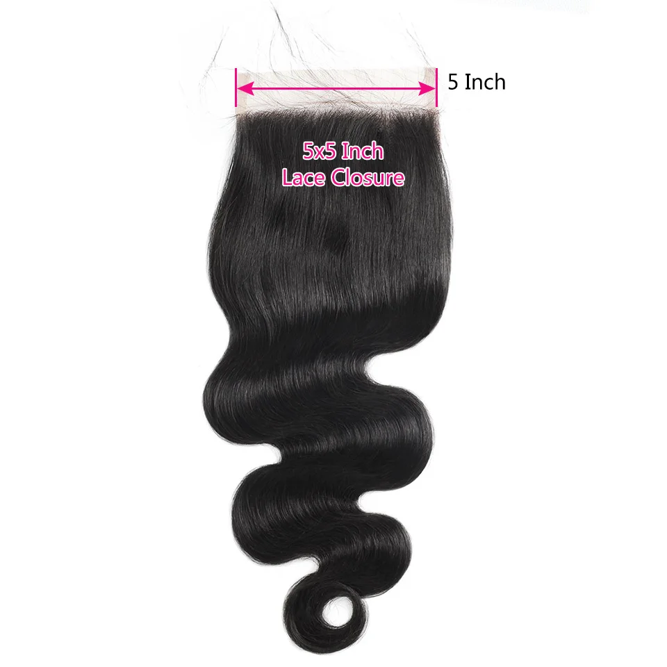 Free Part 5X5 Body Wave Lace Closure (6)
