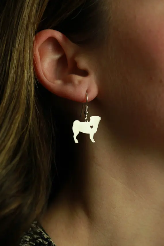 Min 1 Pair Handmade Jewelry Pug Earrings Dog Studs Silver Dog Charms Dangle Charm Memorial Mothers Day Gift For Women Lovers
Min 1 Pair Handmade Jewelry Pug Earrings Dog Studs Silver Dog Charms Dangle Charm Memorial Mothers Day Gift For Women Lovers