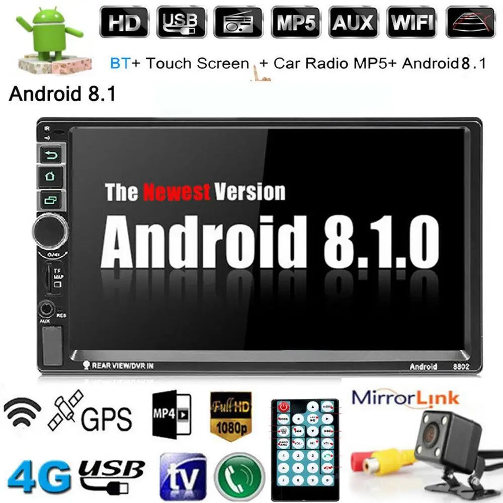 7 Inch 2 DIN For Android 8.1 Autoradio Mit Navigation Navi Bluetooth Wifi Gps 2 Doppel Din MP3/MP4/MP5
7 Inch 2 DIN For Android 8.1 Autoradio Mit Navigation Navi Bluetooth Wifi Gps 2 Doppel Din MP3/MP4/MP5