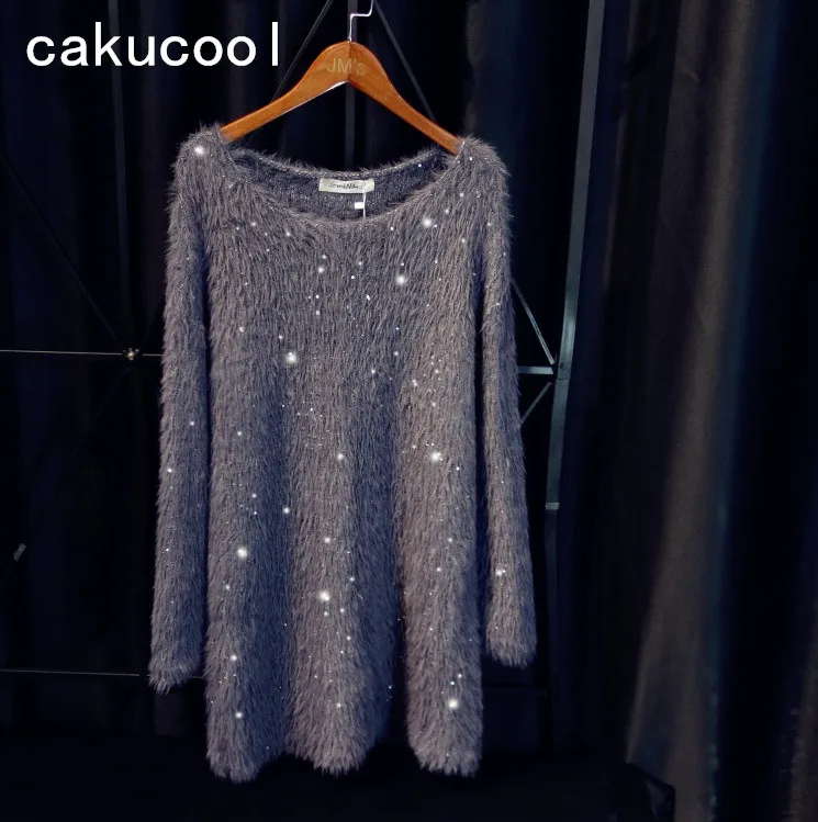Cakucool New Sequined Knit Dress Women Long Sleeved Autumn Vestidos Embellish Casual Faux Mink Hair Beading Mini Knitted Dresses
Cakucool New Sequined Knit Dress Women Long Sleeved Autumn Vestidos Embellish Casual Faux Mink Hair Beading Mini Knitted Dresses