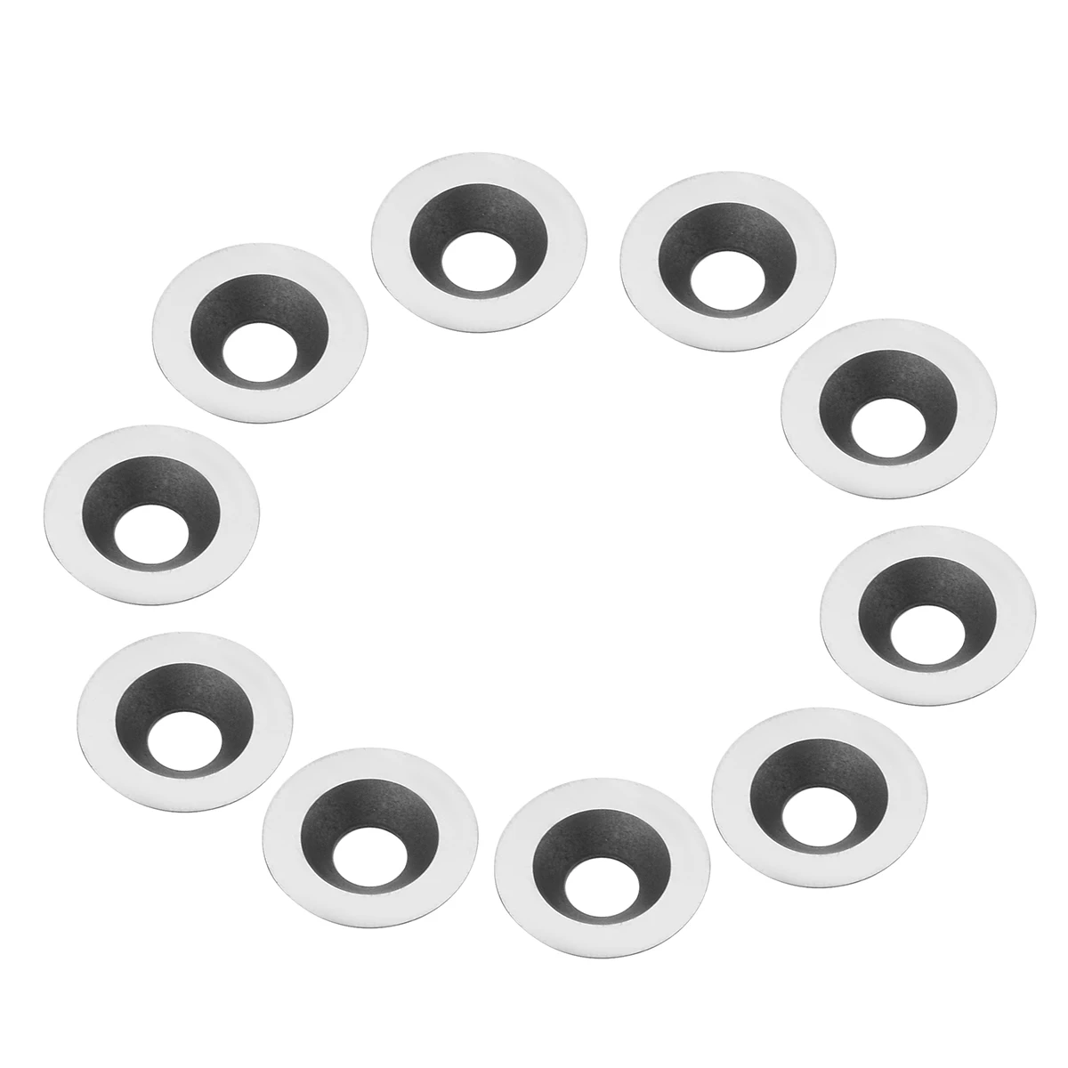 10pcs 60 Degree Carbide Inserts Round Woodworking Cutter 5/8 Inch Diameter Blades for Wood Turning Tool Boring Bar