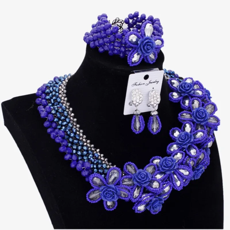 Fashion Jewelry Sets Womens Accessories Royal Blue Flowers African Bridal Jewellery Nigerian Wedding Beads Set 2018 New
Fashion Jewelry Sets Womens Accessories Royal Blue Flowers African Bridal Jewellery Nigerian Wedding Beads Set 2018 New