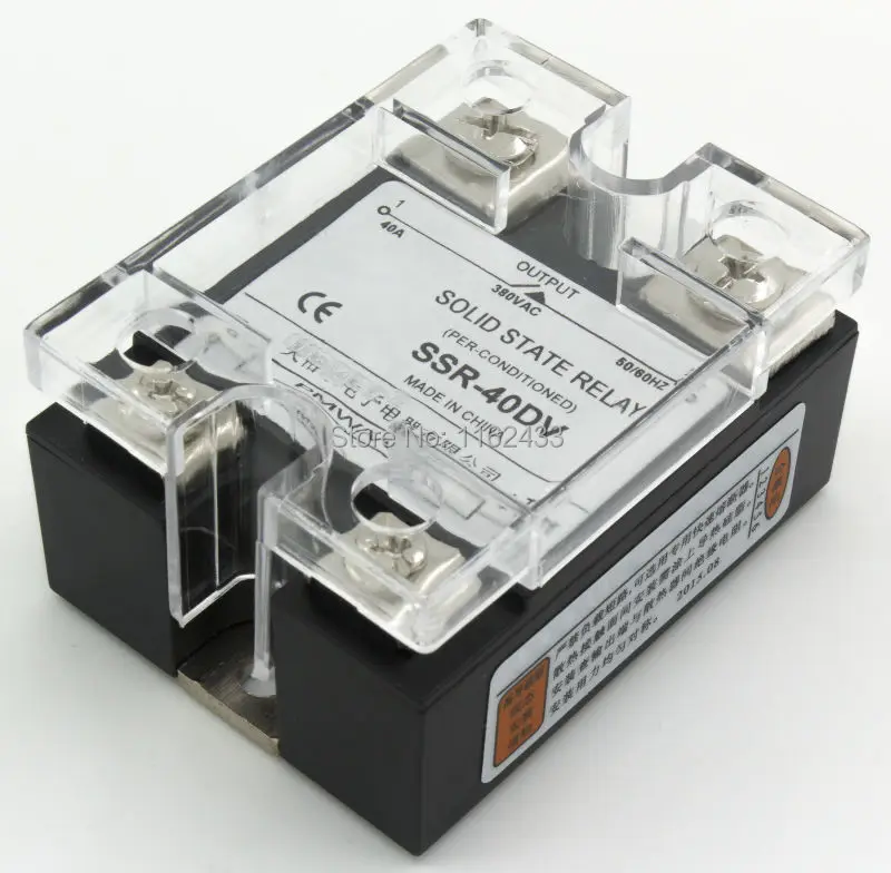 SSR-40DV 40A solid state voltage regulator 40DV SSR match to SCR voltage regulator
SSR-40DV 40A solid state voltage regulator 40DV SSR match to SCR voltage regulator