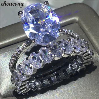 choucong Lovers Promise Finger Ring set 925 Sterling Silver Oval cut AAAAA cz Engagement Wedding Band Rings For Women Jewelry
choucong Lovers Promise Finger Ring set 925 Sterling Silver Oval cut AAAAA cz Engagement Wedding Band Rings For Women Jewelry