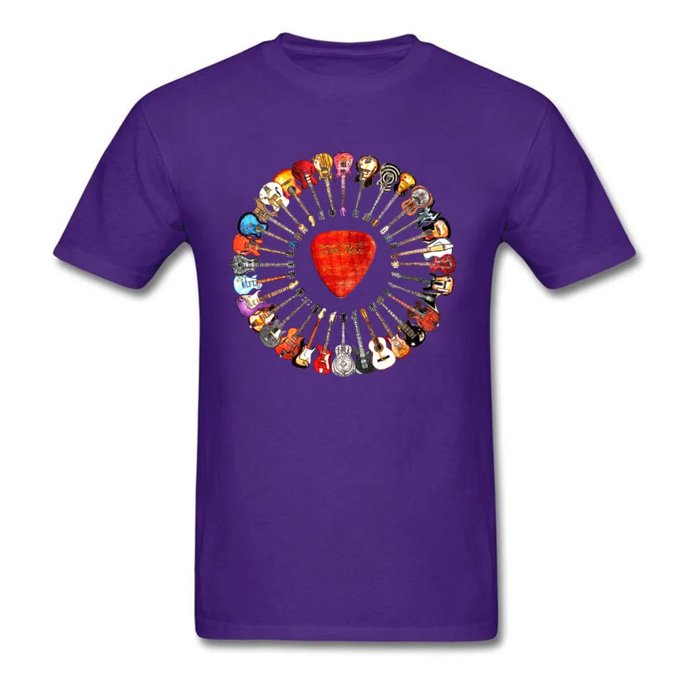 Geek T-Shirt 2018 Round Neck GuitarCircle Pure Cotton Young T Shirt Print Short Sleeve T Shirt Drop Shipping GuitarCircle purple