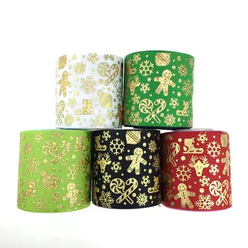 Christmas Day 75mm (3 inch) wholesale snowflake holographic gold foil ribbon with custom accept,DIY Hair accessories
Christmas Day 75mm (3 inch) wholesale snowflake holographic gold foil ribbon with custom accept,DIY Hair accessories