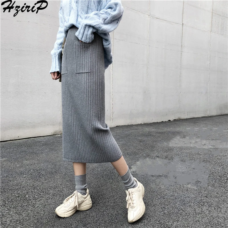 HziriP 2019 New Stylish Autumn Winter Solid Split Fashion Elastic Wild Skirt Mid-Calf Slim High Quality Skirts High Waist Thick
HziriP 2019 New Stylish Autumn Winter Solid Split Fashion Elastic Wild Skirt Mid-Calf Slim High Quality Skirts High Waist Thick