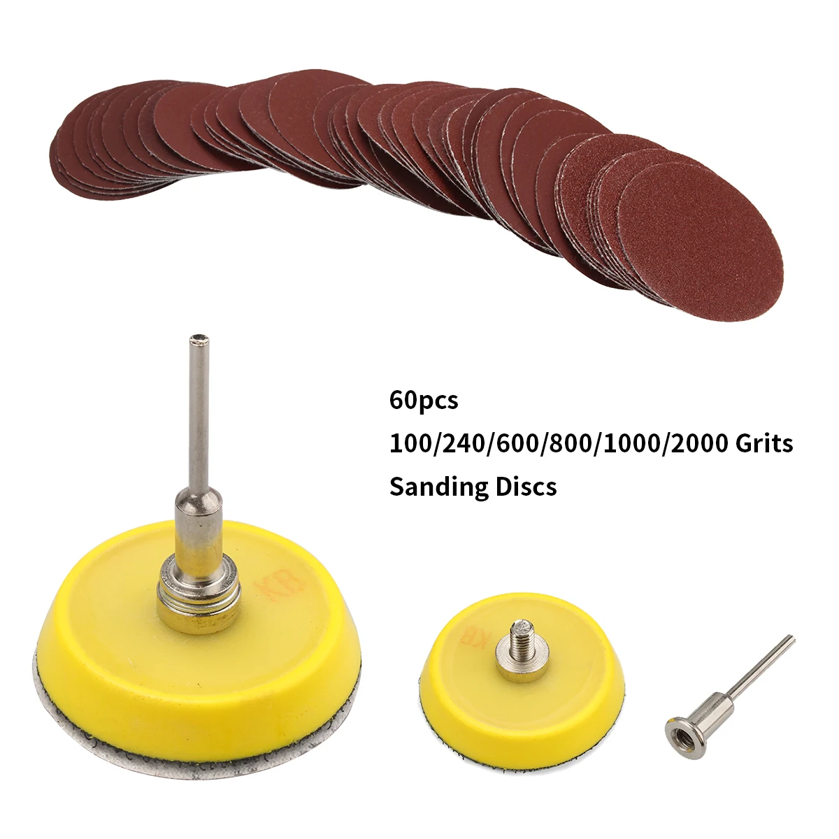 60Pcs/set 100/240/600/800/1000/2000 Grits Sanding Disc Set 2inch 50mm+ Loop Sanding Pad with 3mm Shank For Polishing Cleaning
60Pcs/set 100/240/600/800/1000/2000 Grits Sanding Disc Set 2inch 50mm+ Loop Sanding Pad with 3mm Shank For Polishing Cleaning