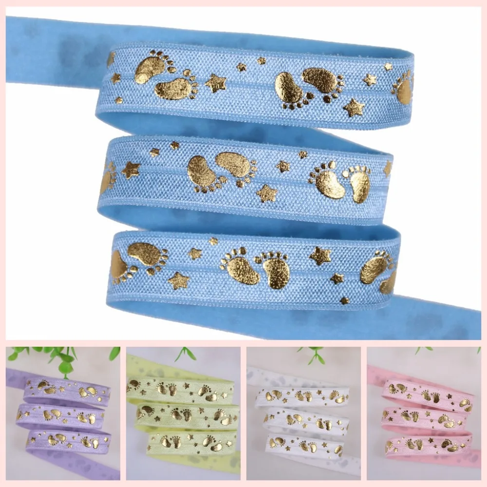New! 5 colors 5/8" gold foil footprint fold over elastic, gold footprints stars foe elastic 50yards/lot welcome custom printed
New! 5 colors 5/8" gold foil footprint fold over elastic, gold footprints stars foe elastic 50yards/lot welcome custom printed