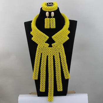 Hot Fashion Dubai Coustume Jewelry Set Yellow African Beads Bridal Jewelry Necklace Set Pendant Necklace Jewelry Free ShipABL785
Hot Fashion Dubai Coustume Jewelry Set Yellow African Beads Bridal Jewelry Necklace Set Pendant Necklace Jewelry Free ShipABL785