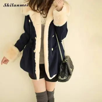 Woollen 2018 Women Autumn Winter Warm Fleece Coat Female Long Outerwear Manteau Long Sleeves Lapel Collar Ladies Overcoat Blend
Woollen 2018 Women Autumn Winter Warm Fleece Coat Female Long Outerwear Manteau Long Sleeves Lapel Collar Ladies Overcoat Blend