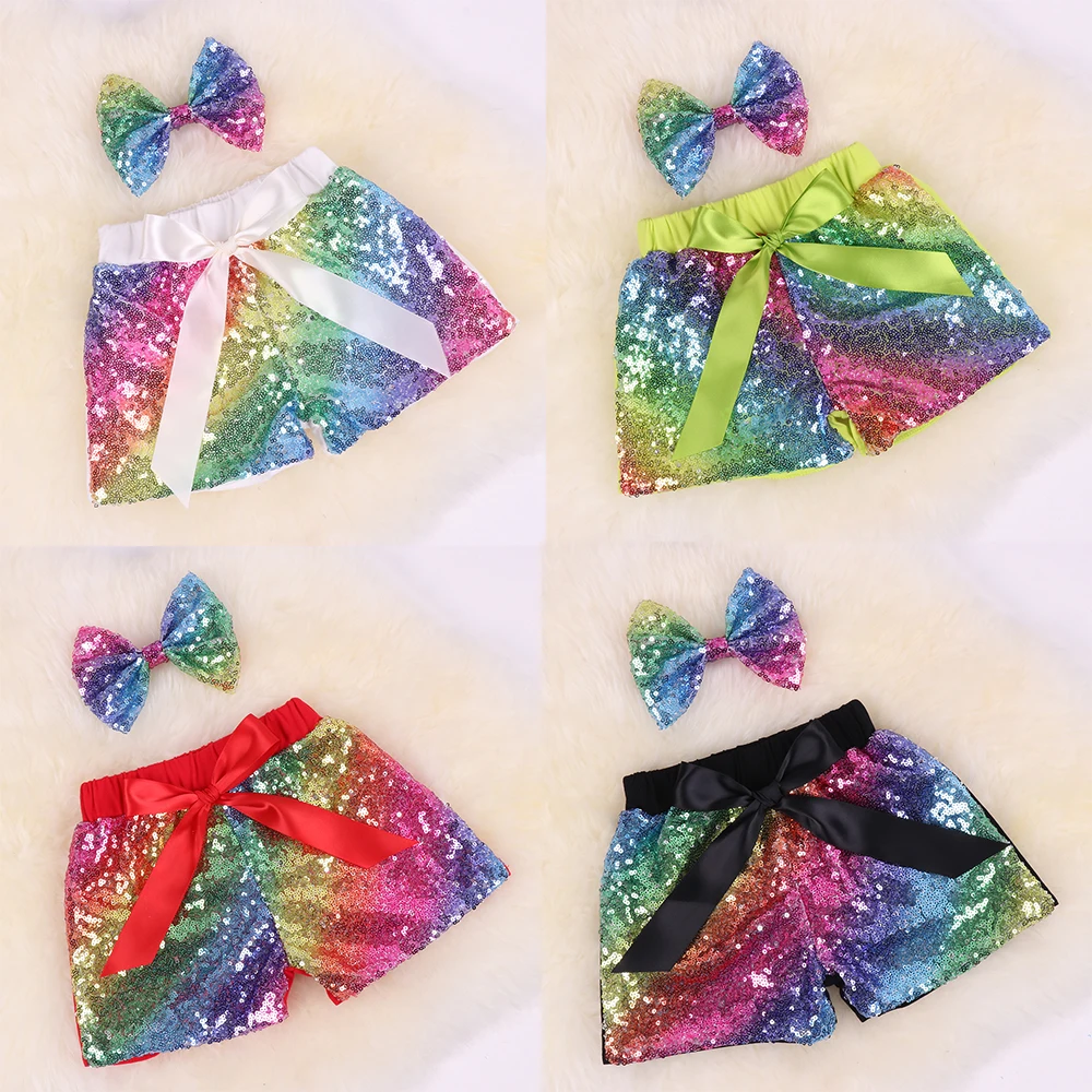 NEW(Two Sides Glitter) Baby Girls Sequin Shorts Birthday Toddler Kids Sparkle Shorts With Satin Bows Children Summer Clothes
NEW(Two Sides Glitter) Baby Girls Sequin Shorts Birthday Toddler Kids Sparkle Shorts With Satin Bows Children Summer Clothes