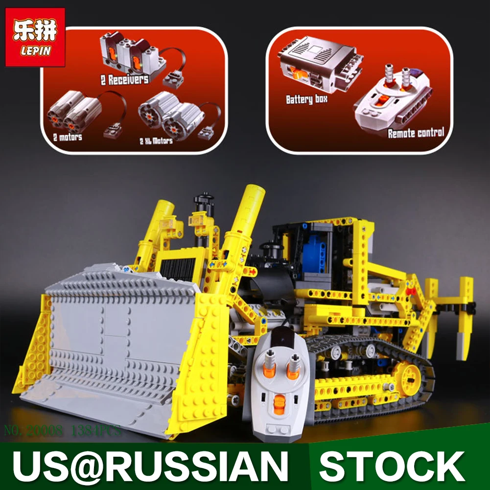 LEPIN 20008 Technic Series Remote Controrlled Motorized bulldozer Model Assembling Building block Bricks kits Compatible 42030
LEPIN 20008 Technic Series Remote Controrlled Motorized bulldozer Model Assembling Building block Bricks kits Compatible 42030