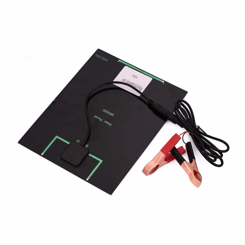 Portable 12V 5.5W Solar Panel Power Bank DIY Solar Charger External Battery for Car W/Crocodile Clips 
Portable 12V 5.5W Solar Panel Power Bank DIY Solar Charger External Battery for Car W/Crocodile Clips