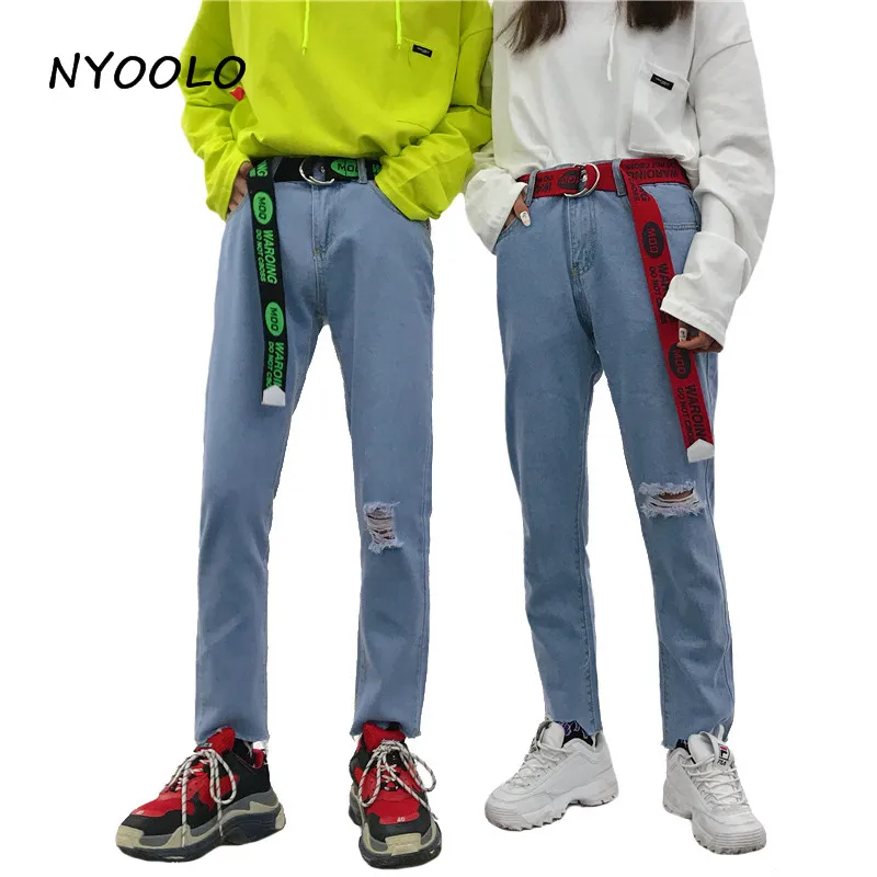 NYOOLO Harajuku Vintage hole Hip Hop jeans Summer streetwear destroy Ripped Straight denim pants thin ankle pants women men
NYOOLO Harajuku Vintage hole Hip Hop jeans Summer streetwear destroy Ripped Straight denim pants thin ankle pants women men