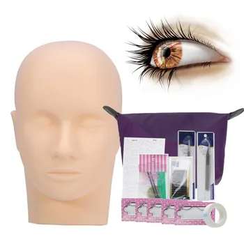 original one training mannequin head model false eyelashes extension practice kit tool with clean cotton swabs and eyelash combs
original one training mannequin head model false eyelashes extension practice kit tool with clean cotton swabs and eyelash combs