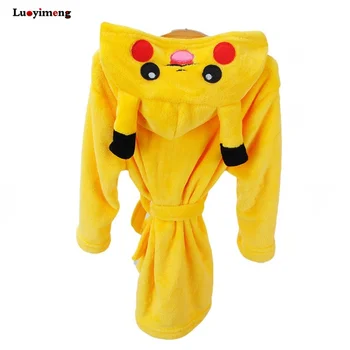 

Kigurumi Unicorn Pikachu Boys Girls Sleepwear Onesie Pajamas Children's Bathrobes Flannel Hooded Towel Robes Kids Dressing Gowns